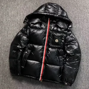Moncler Black Glossy Longline Puffer D