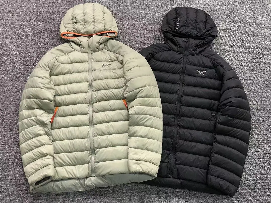 Arc'teryx Beige Hooded Down Jacket