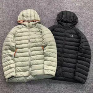 Arc'teryx Beige Hooded Down Jacket
