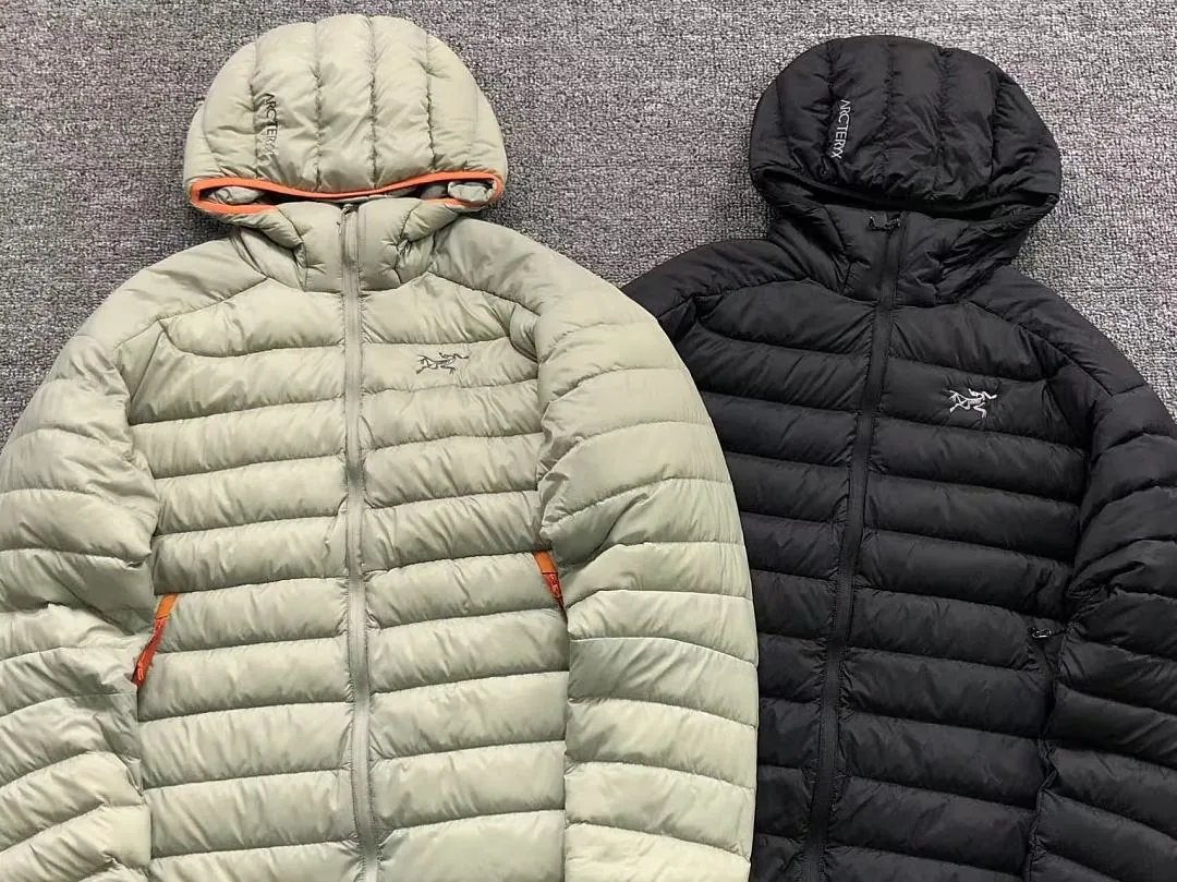 Arc'teryx Beige Hooded Down Jacket