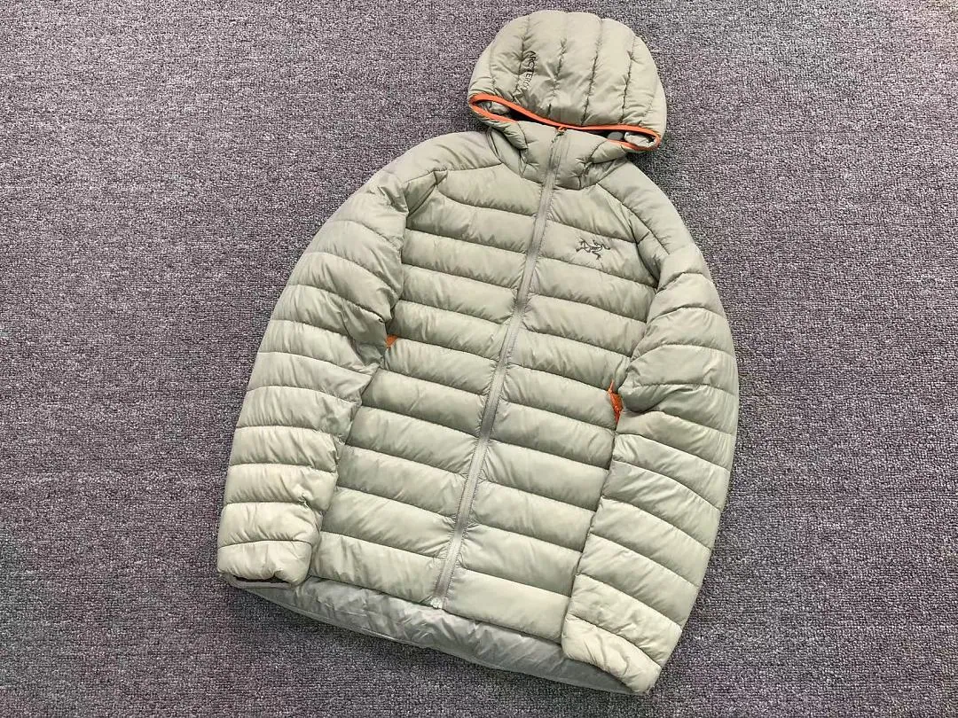 Arc'teryx Beige Hooded Down Jacket