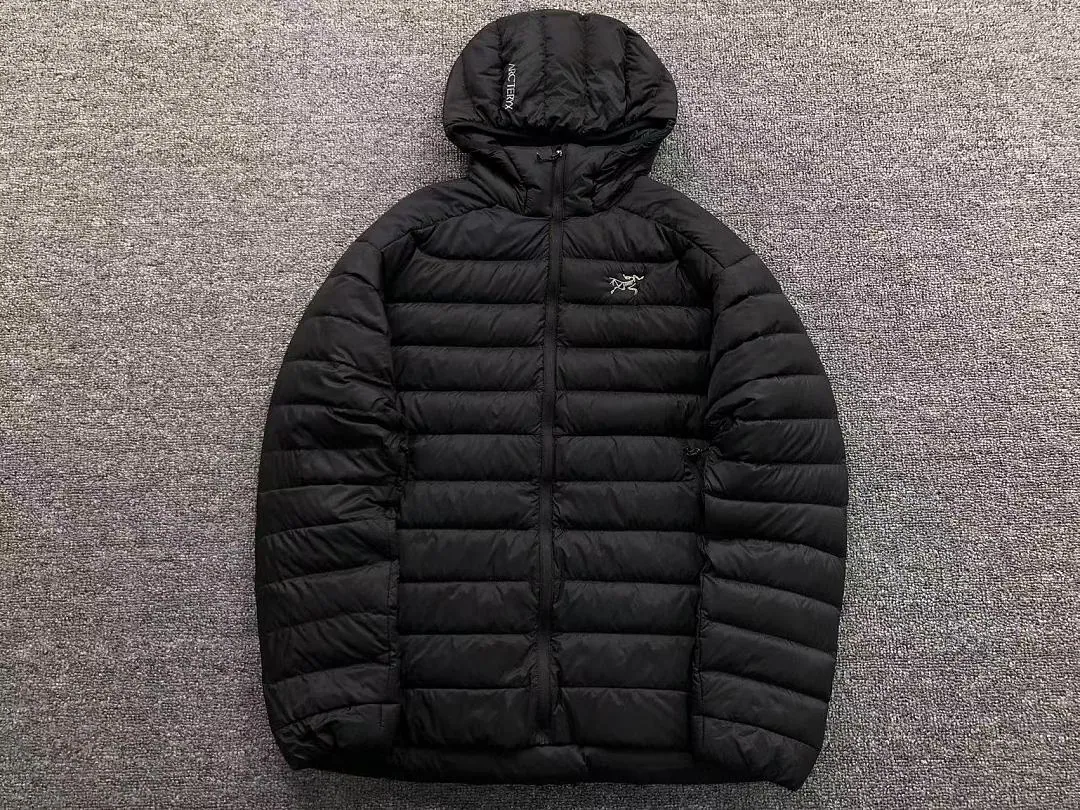 Arc'teryx Beige Hooded Down Jacket