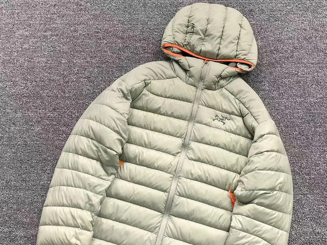 Arc'teryx Beige Hooded Down Jacket