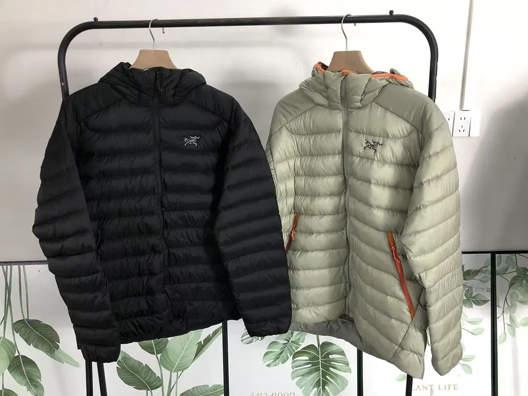 Arc'teryx Beige Hooded Down Jacket