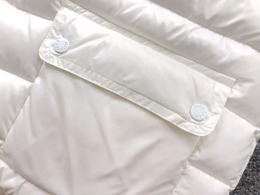 Moncler White Quilted Puffer