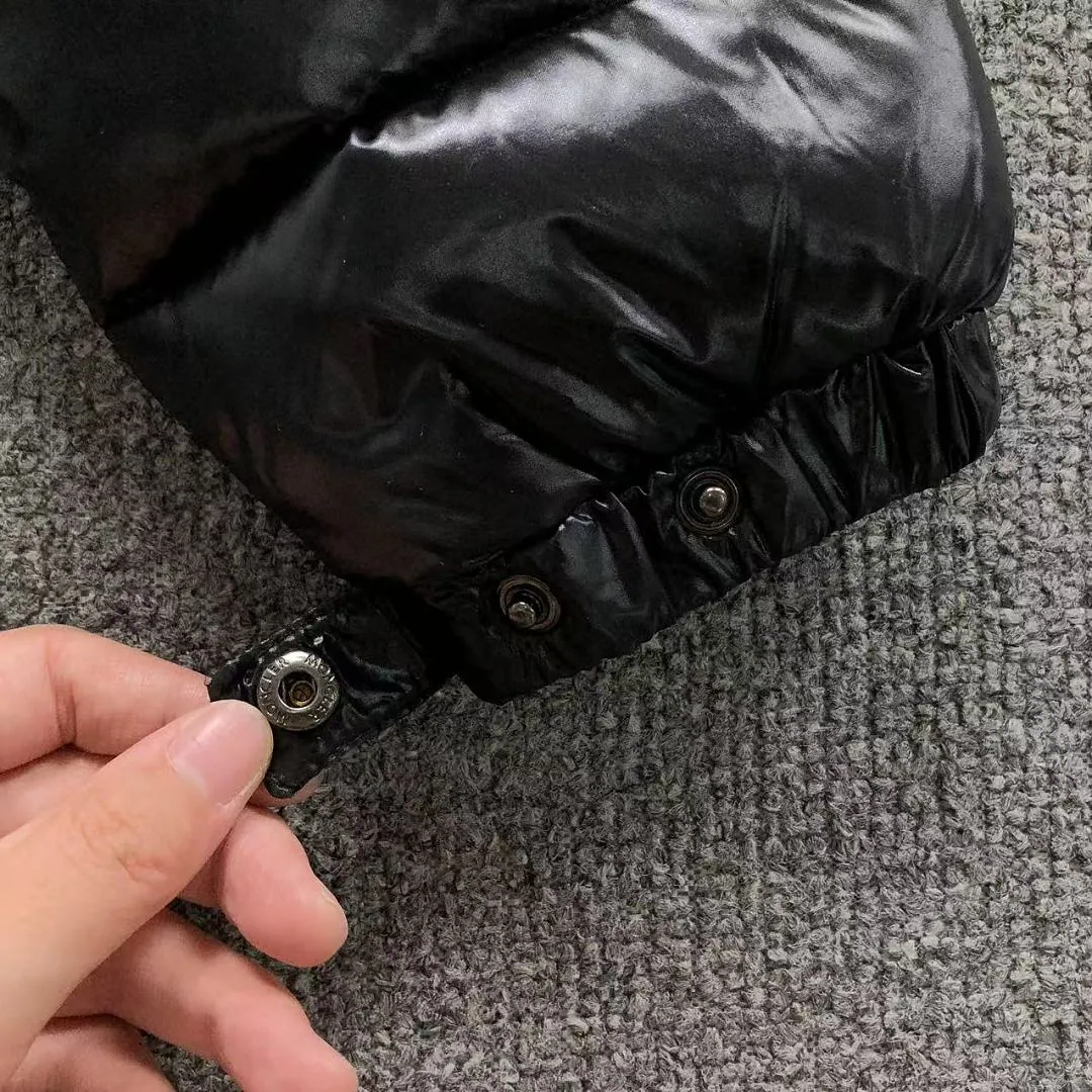Moncler Black Fur Trim Quilted Puffer