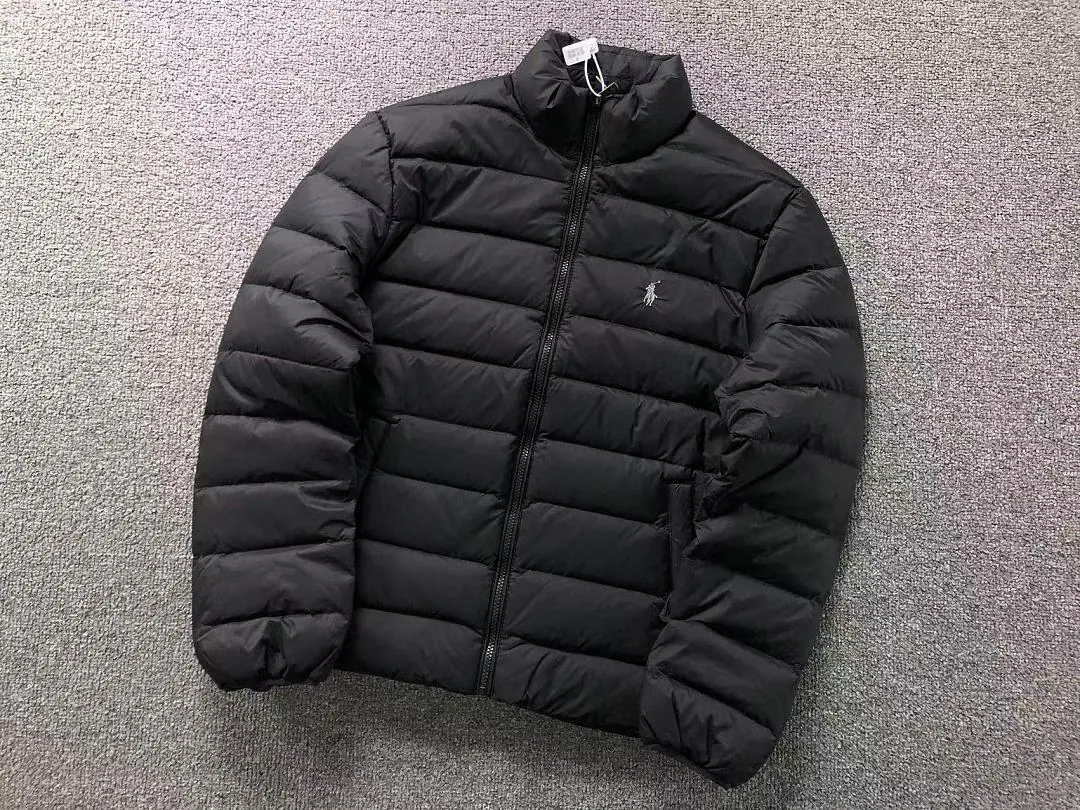 Ralph Lauren Black Glossy Packable Puffer