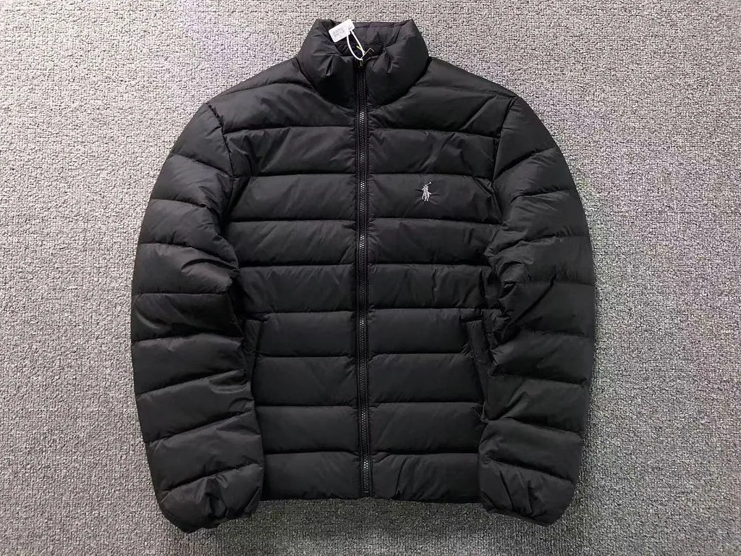 Ralph Lauren Black Glossy Packable Puffer