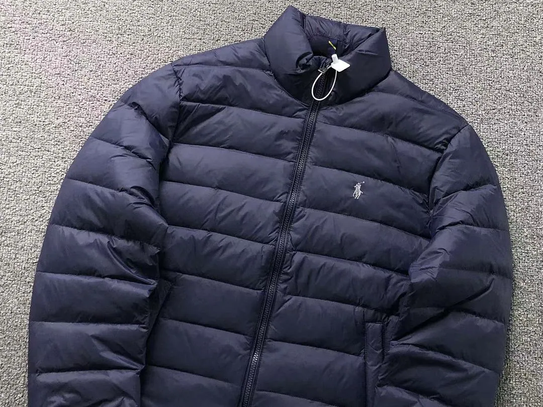 Ralph Lauren Black Glossy Packable Puffer