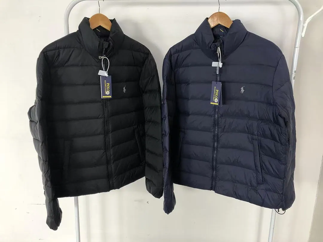 Ralph Lauren Black Glossy Packable Puffer