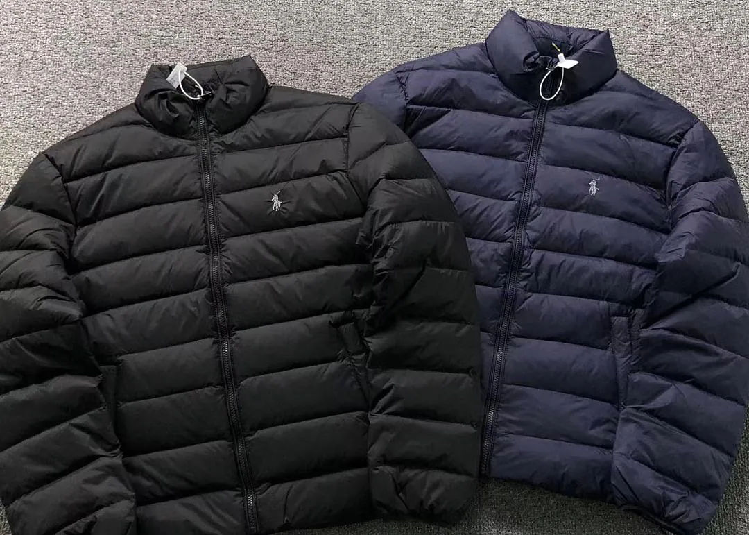 Ralph Lauren Black Glossy Packable Puffer