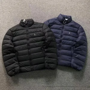 Ralph Lauren Black Glossy Packable Puffer
