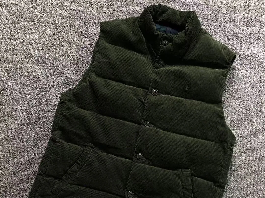 Ralph Lauren Green Plaid Down Vest