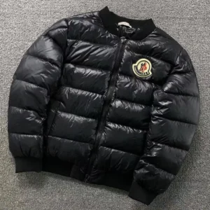 Moncler Black Glossy Longline Puffer E
