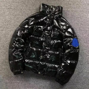 Moncler Black Glossy Zip Puffer