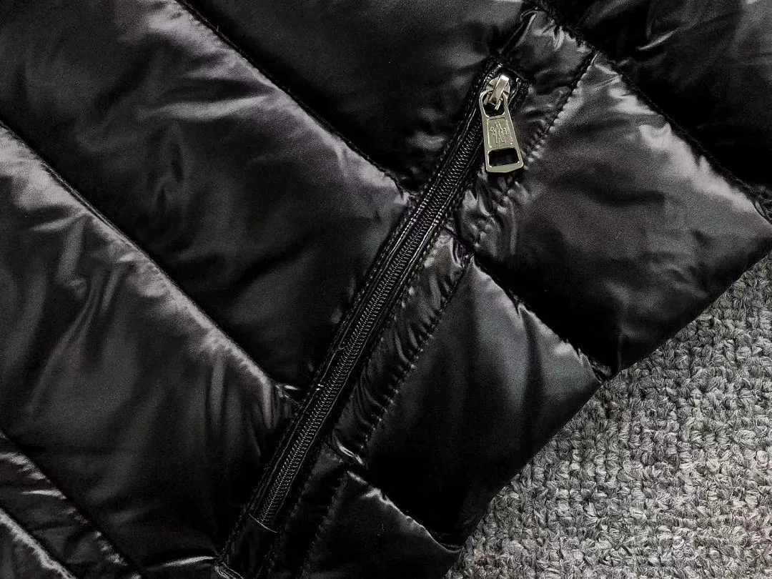 Moncler Navy Fur Hood Puffer