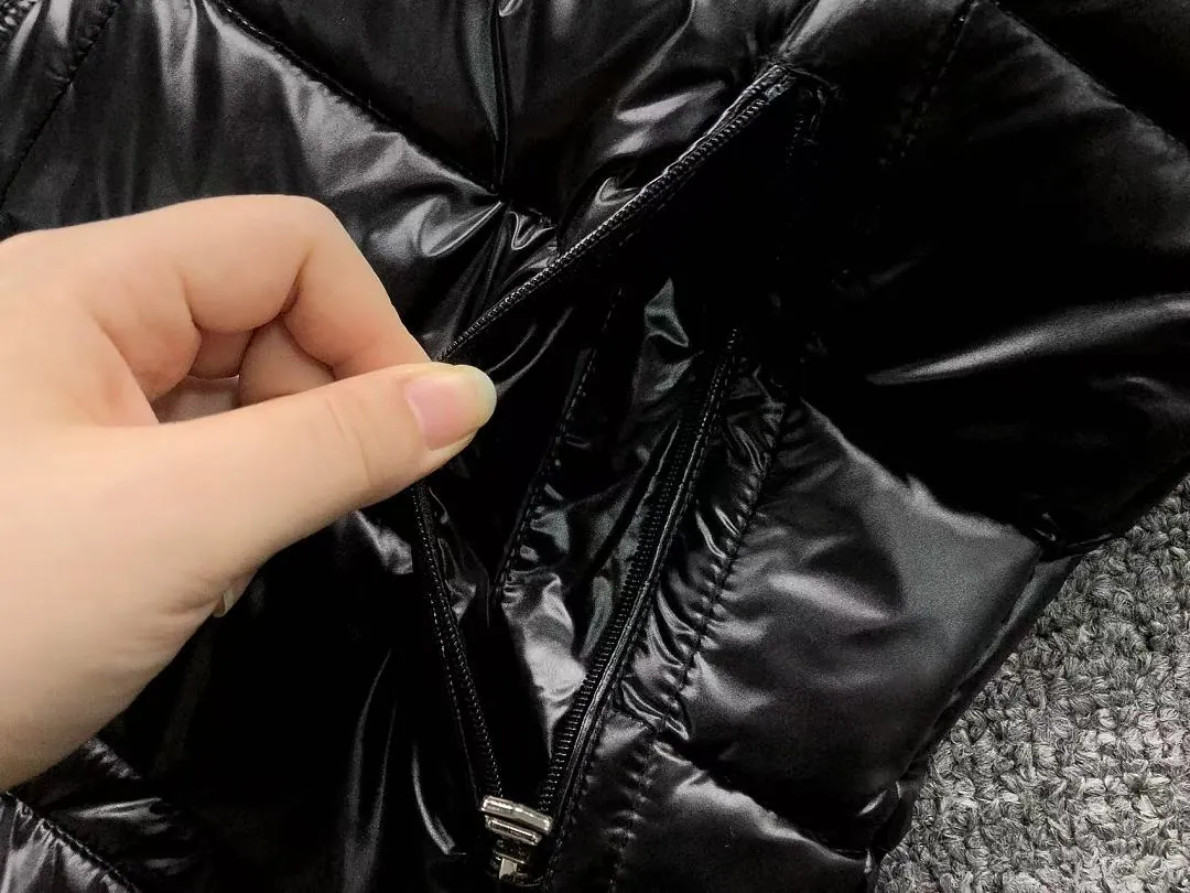 Moncler Navy Fur Hood Puffer