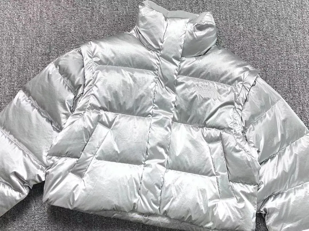 The North Face Silver Glossy Puffer