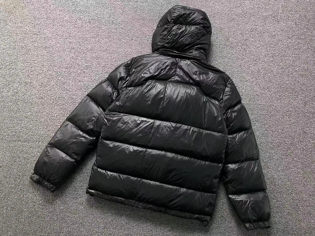Ralph Lauren Black Glossy Fur Collar Long Puffer