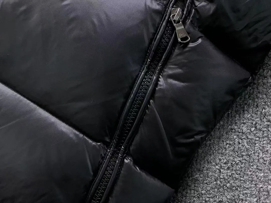 Ralph Lauren Black Glossy Fur Collar Long Puffer