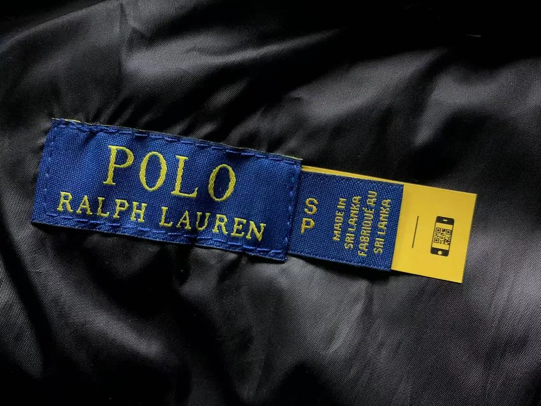 Ralph Lauren Black Glossy Fur Collar Long Puffer