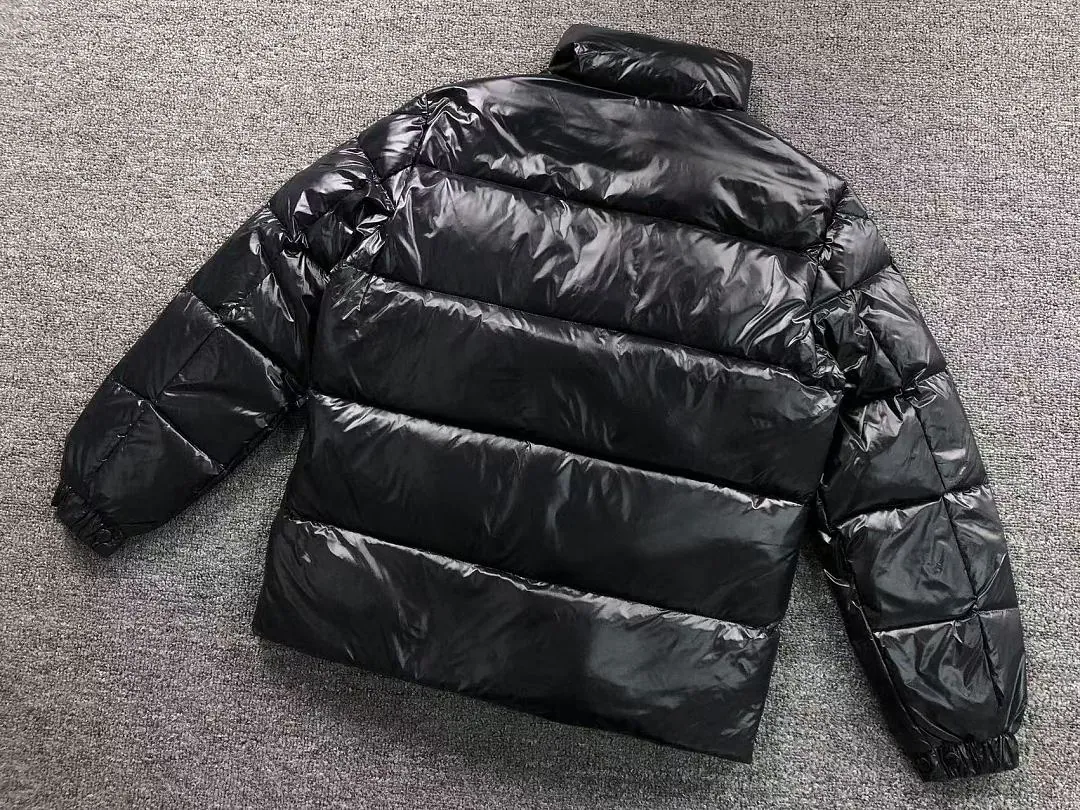 Moncler Black Glossy Long Down Parka