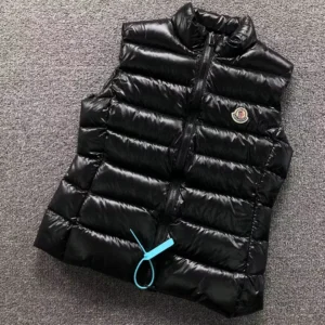 Moncler Black Glossy Down Gilet
