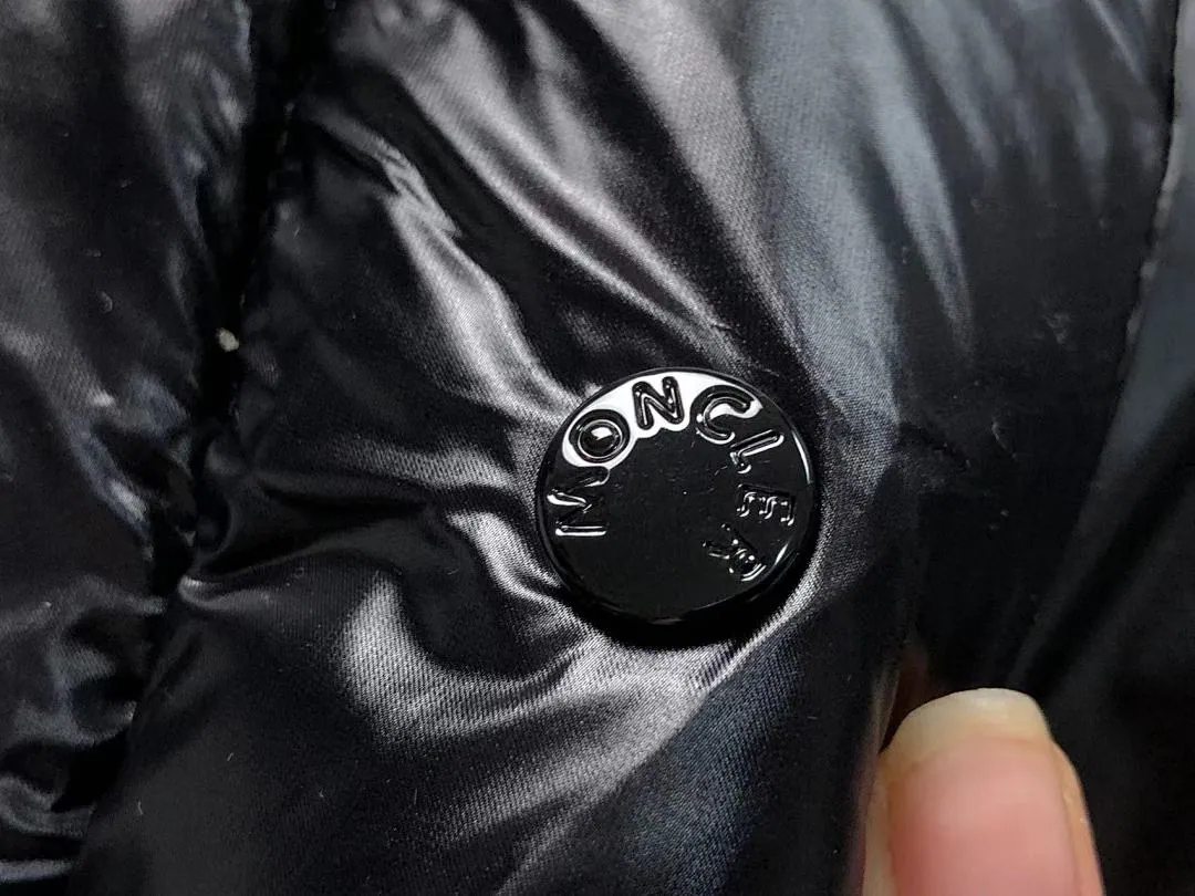 Moncler Black Glossy Maxi Down Coat