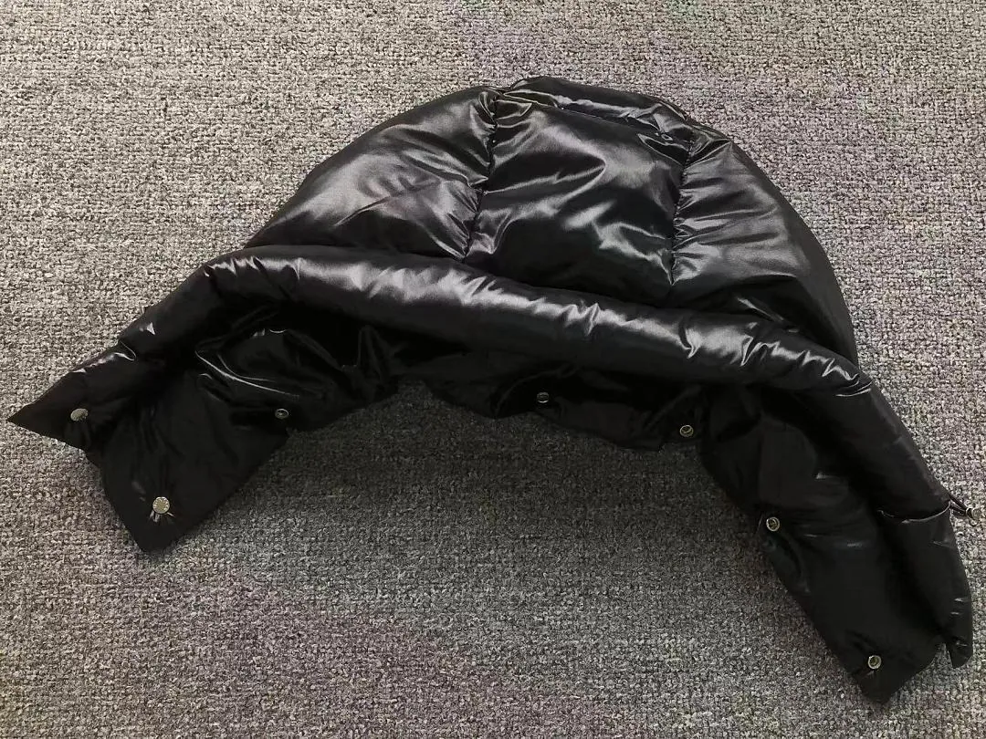 Moncler Black Glossy Hooded Puffer H