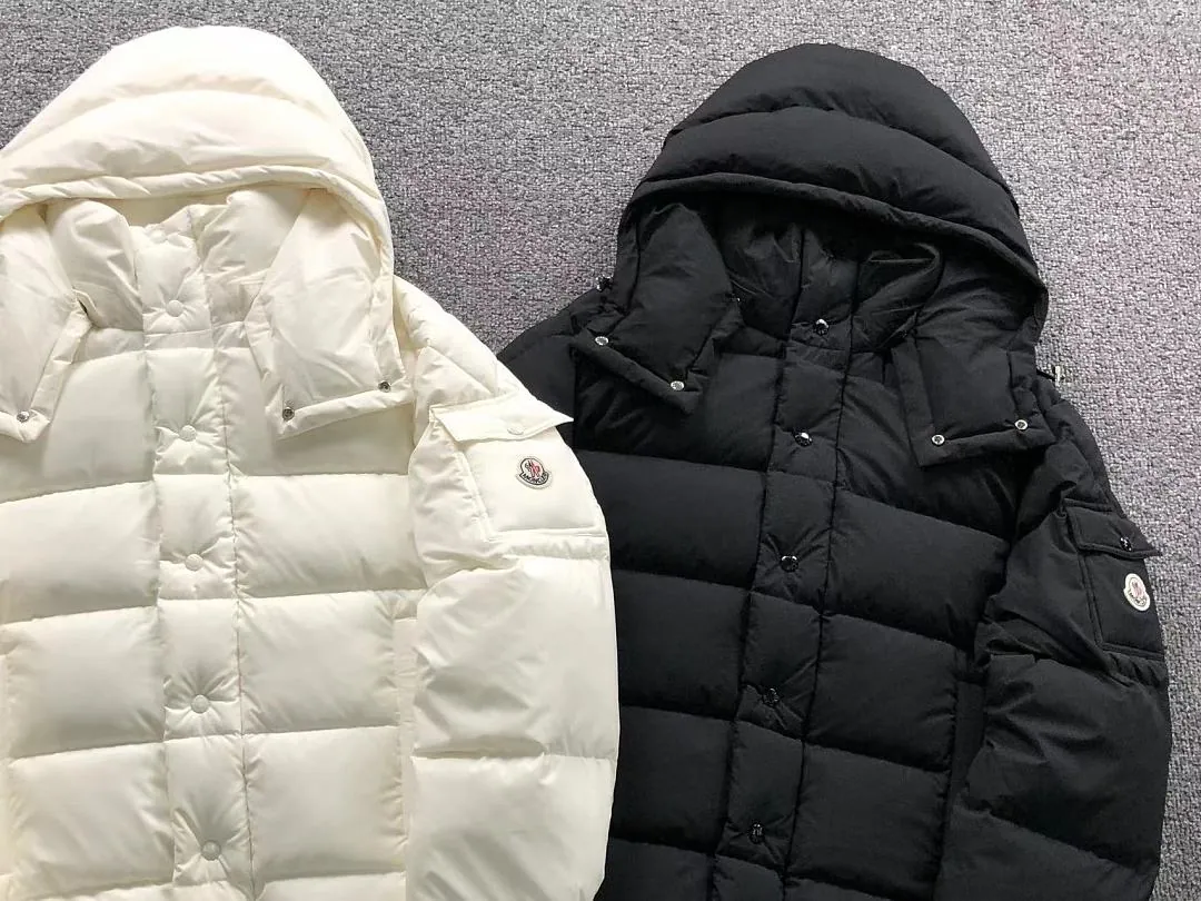 Moncler Black Fur Trim Hood Puffer