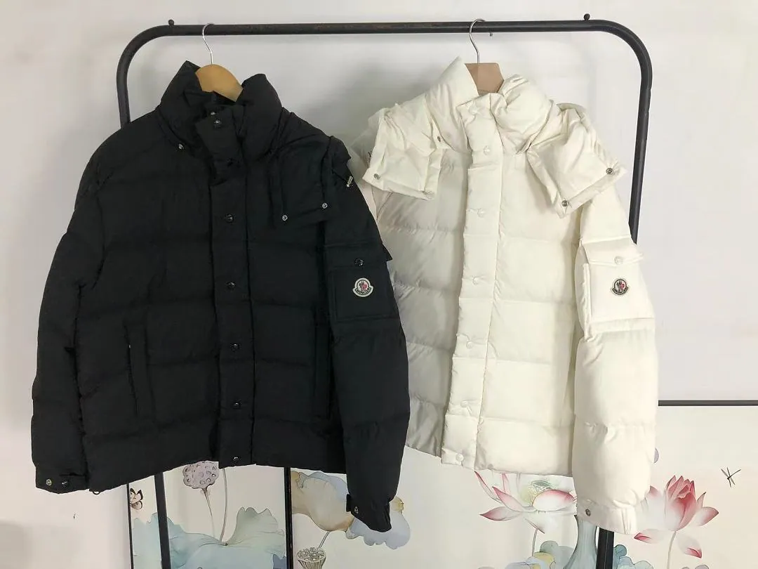 Moncler Black Fur Trim Hood Puffer