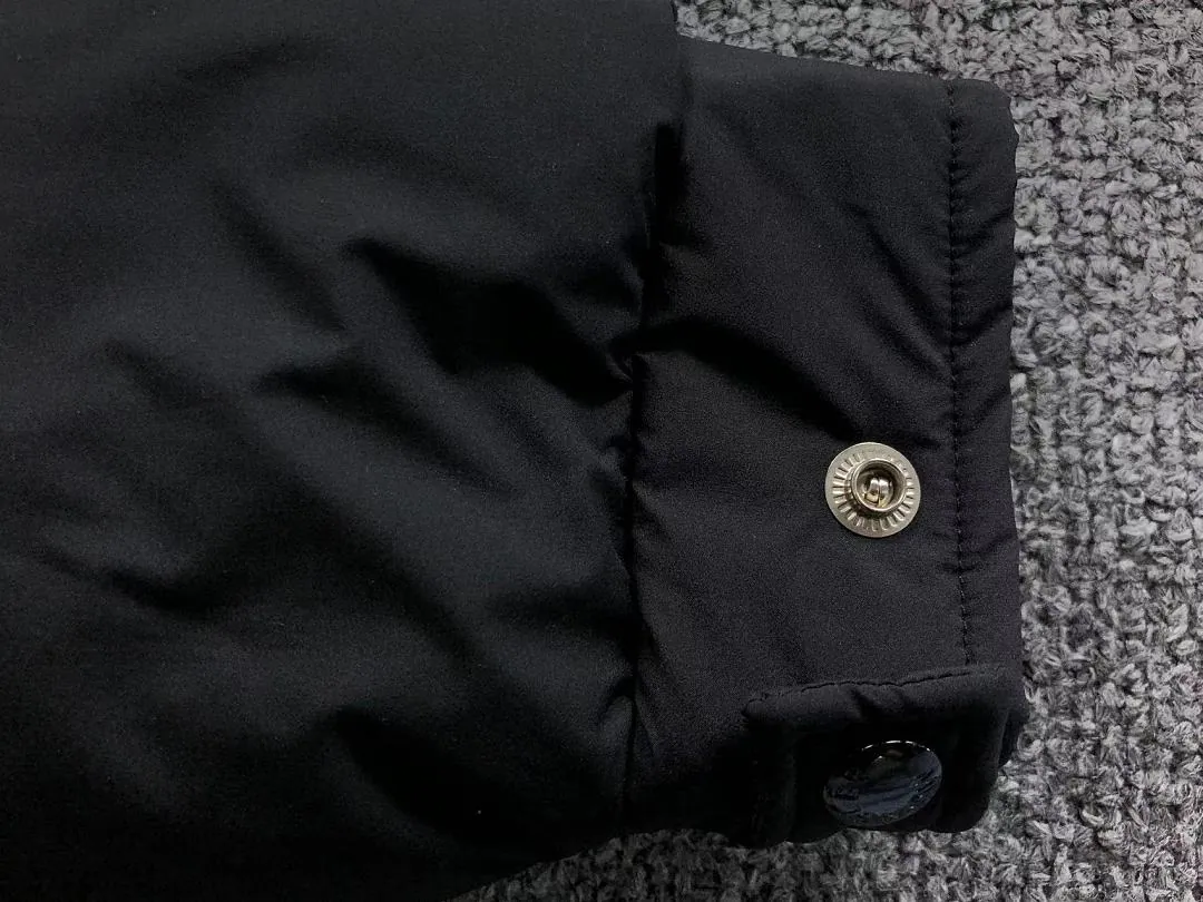 Moncler Black Fur Trim Hood Puffer