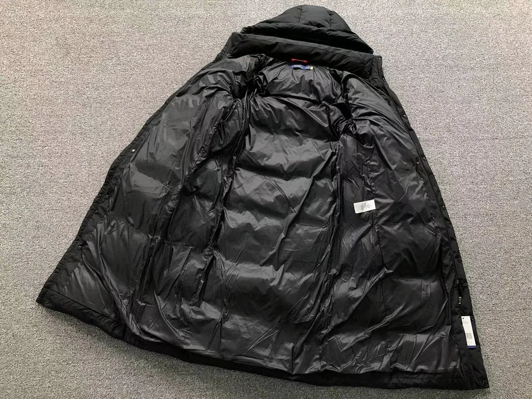 Ralph Lauren Black Glossy Longline Puffer