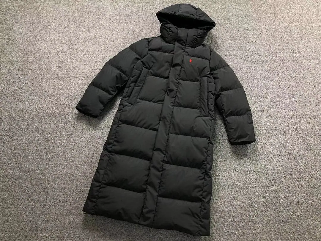 Ralph Lauren Black Glossy Longline Puffer