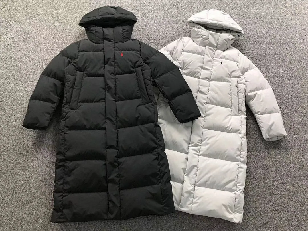 Ralph Lauren Black Glossy Longline Puffer
