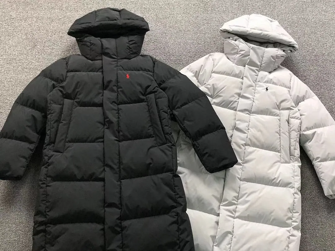 Ralph Lauren Black Glossy Longline Puffer