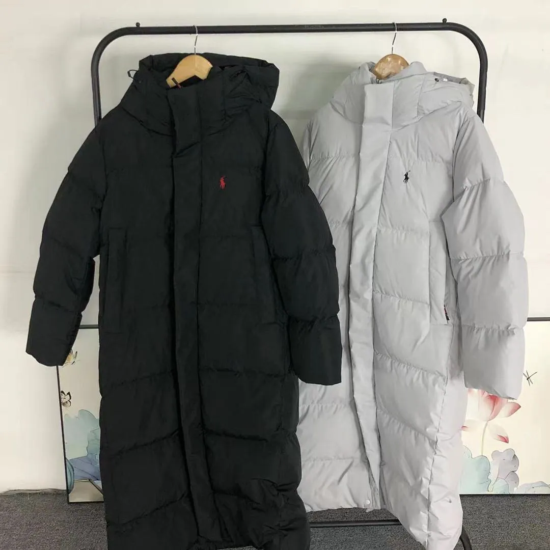Ralph Lauren Black Glossy Longline Puffer