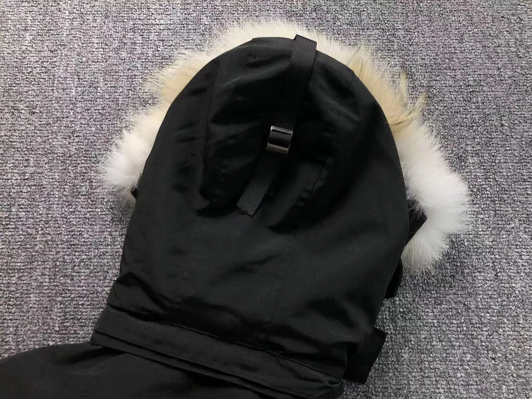 Canada Goose Black White Fur Parka