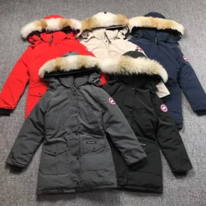 Canada Goose Black White Fur Parka