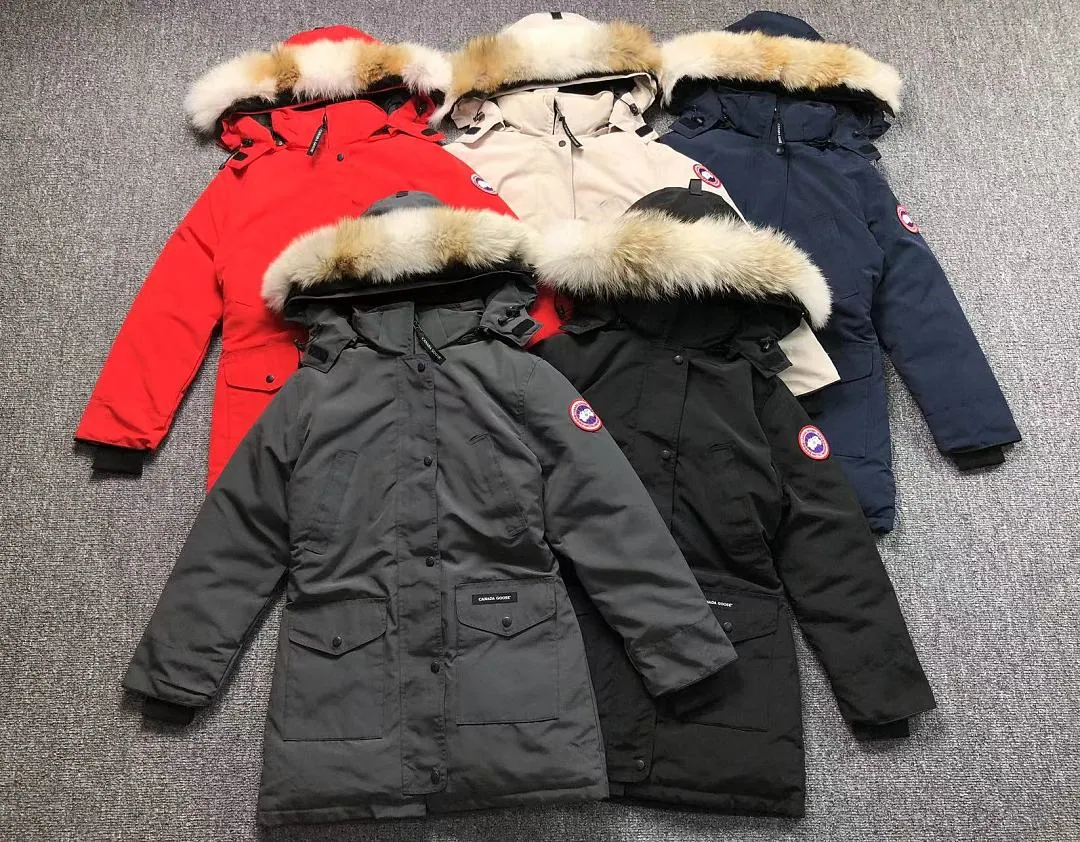 Canada Goose Black White Fur Parka
