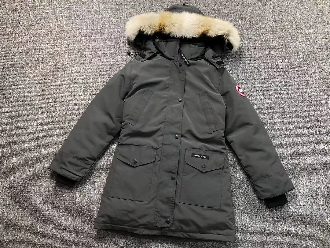 Canada Goose Black White Fur Parka