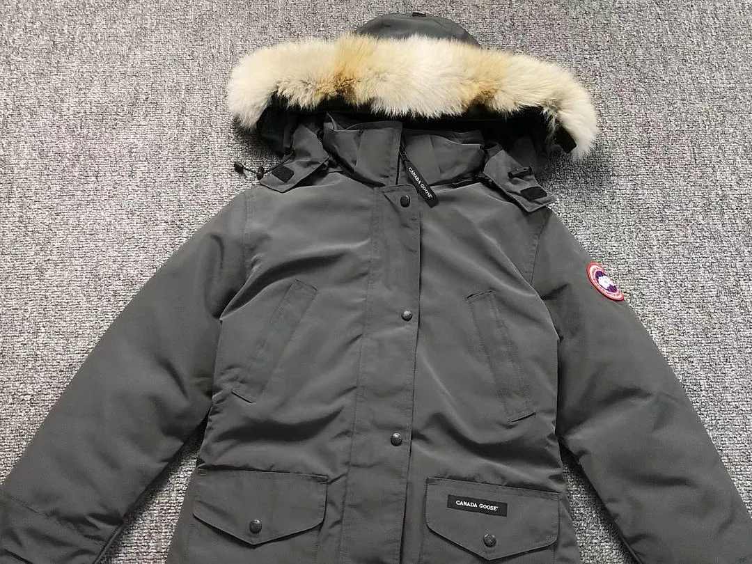 Canada Goose Black White Fur Parka