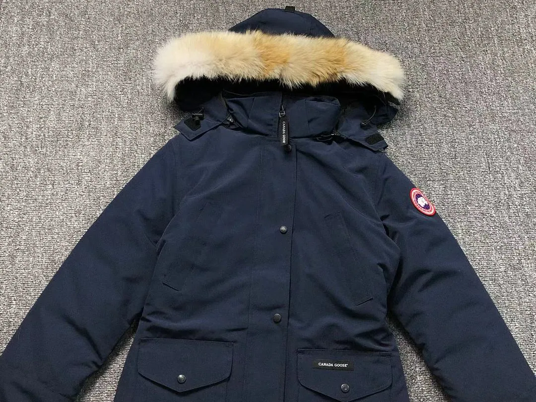 Canada Goose Black White Fur Parka