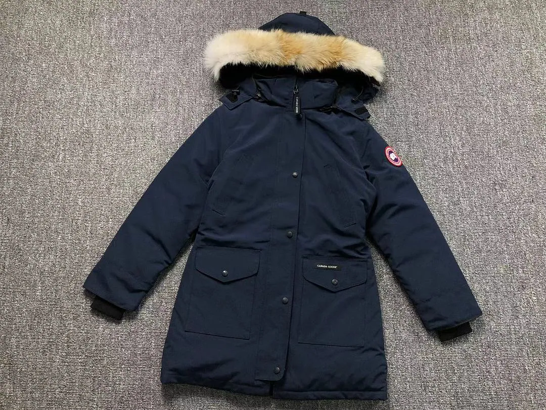 Canada Goose Black White Fur Parka