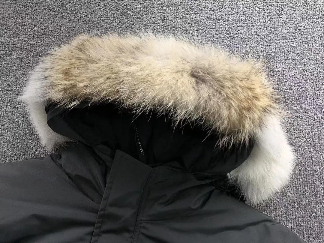 Canada Goose Pink Blue Fur Hood Long Puffer