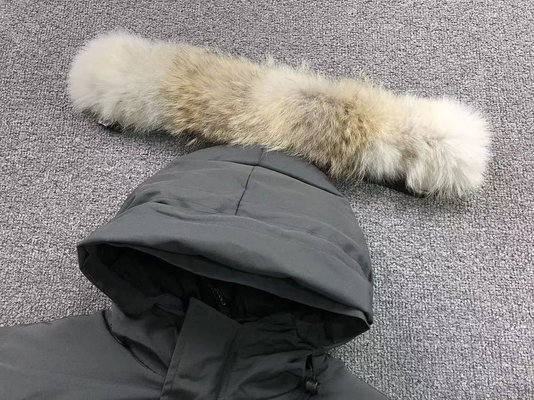 Canada Goose Pink Blue Fur Hood Long Puffer