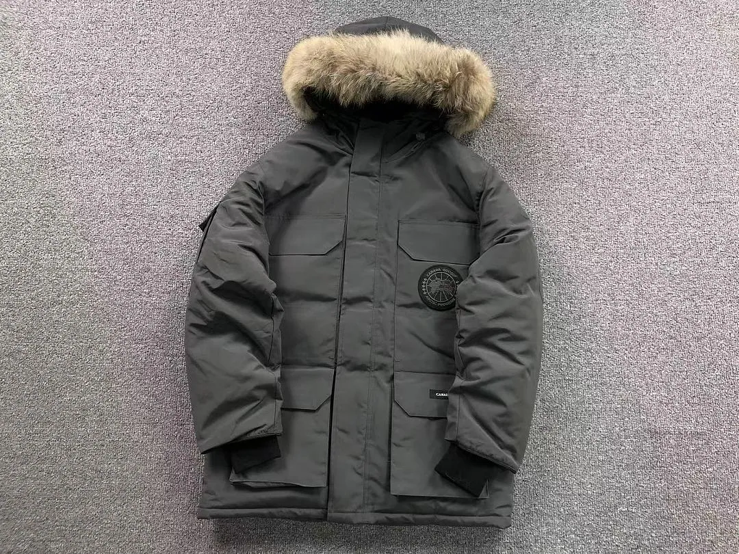 Canada Goose Pink Blue Fur Hood Long Puffer