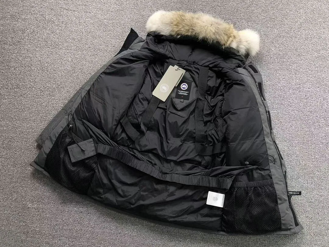 Canada Goose Pink Blue Fur Hood Long Puffer
