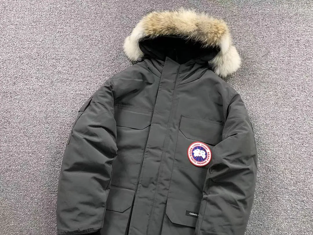 Canada Goose Pink Blue Fur Hood Long Puffer