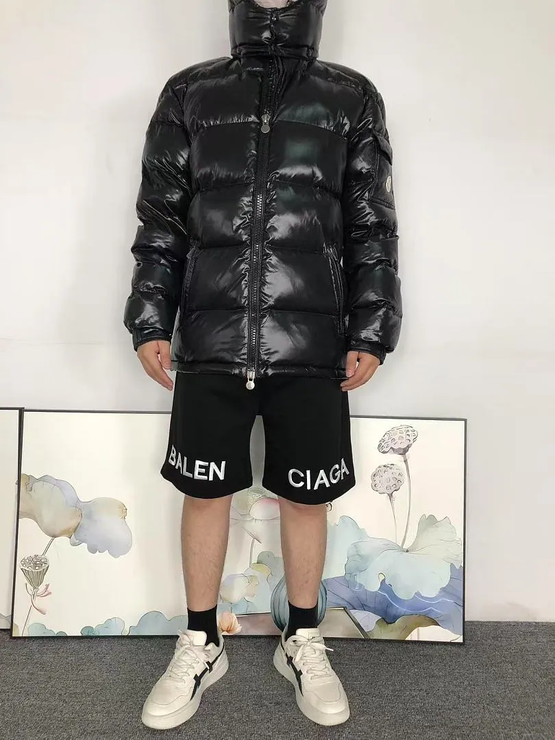 Moncler Grey Glossy Puffer Jacket